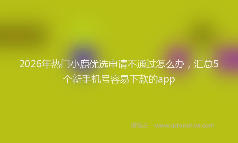 2026年热门小鹿优选申请不通过怎么办，汇总5个新手机号容易下款的app