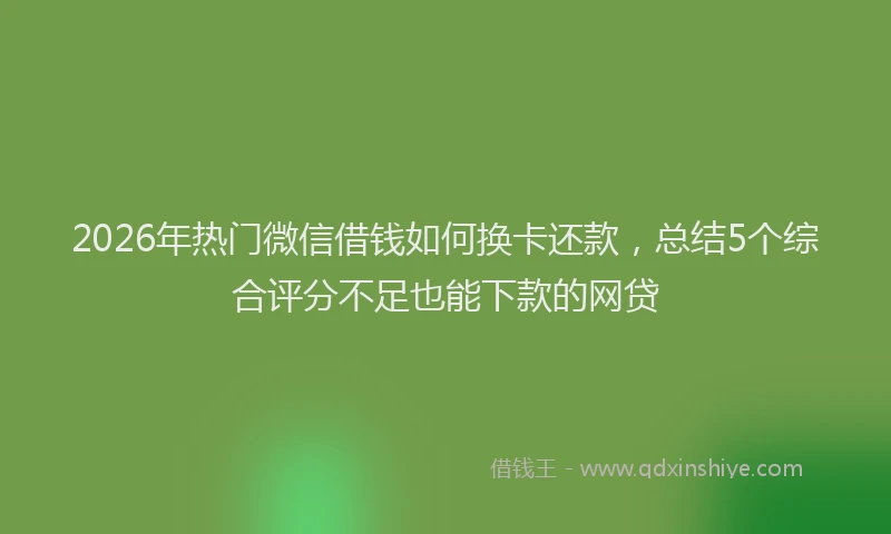 2026年热门微信借钱如何换卡还款,总结5个综合评分不足也能下款的网贷