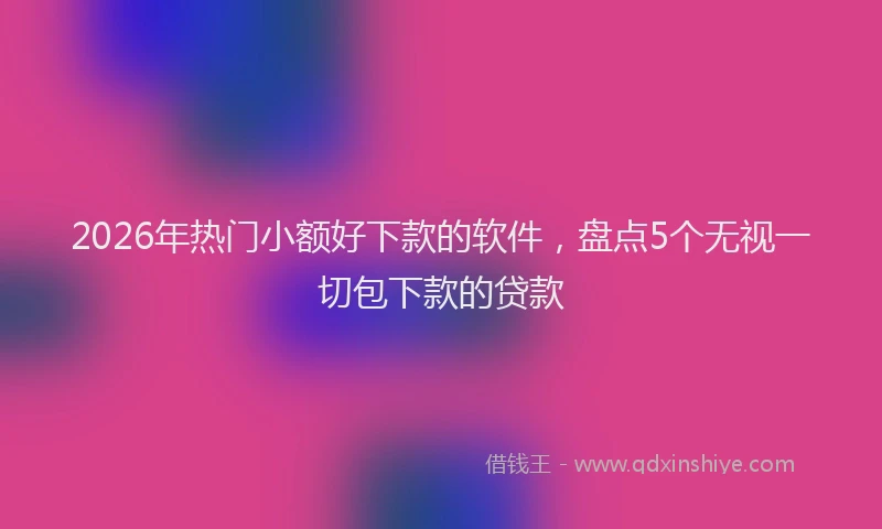 2026年热门小额好下款的软件，盘点5个无视一切包下款的贷款