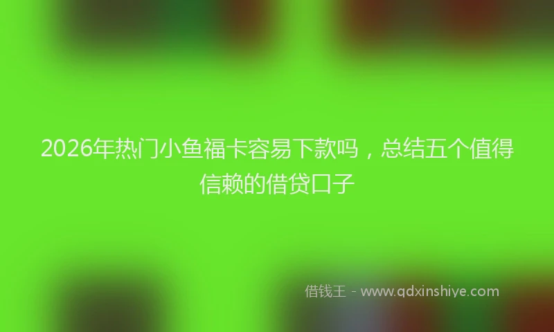 2026年热门小鱼福卡容易下款吗，总结五个值得信赖的借贷口子