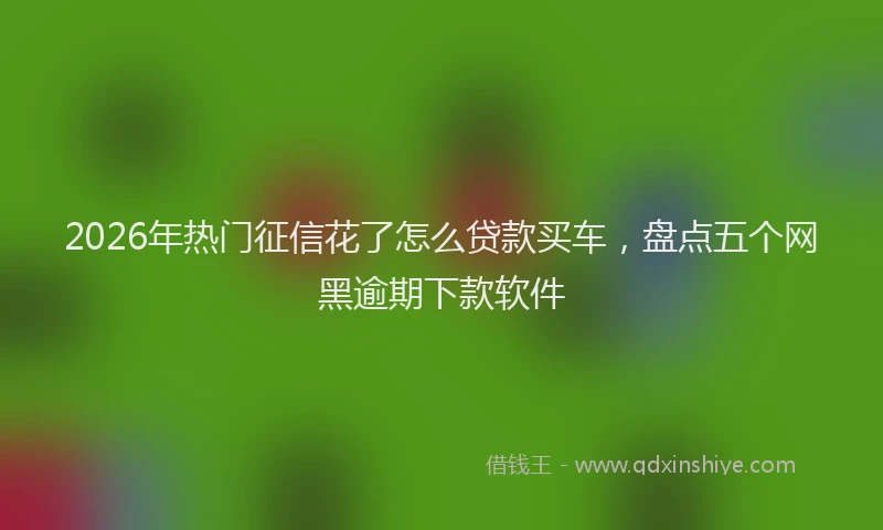 2026年热门征信花了怎么贷款买车，盘点五个网黑逾期下款软件