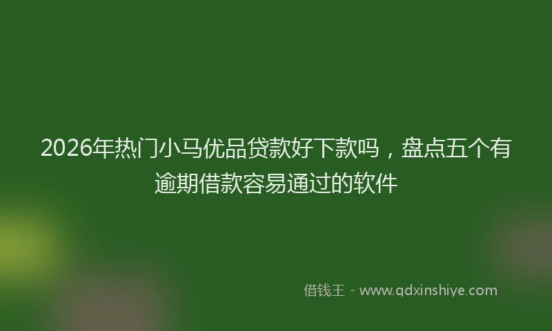 2026年热门小马优品贷款好下款吗，盘点五个有逾期借款容易通过的软件