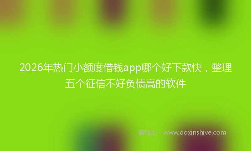 2026年热门小额度借钱app哪个好下款快,整理五个征信不好负债高的软件
