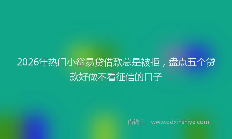 2026年热门小鲨易贷借款总是被拒，盘点五个贷款好做不看征信的口子