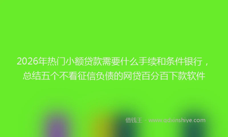 2026年热门小额贷款需要什么手续和条件银行，总结五个不看征信负债的网贷百分百下款软件