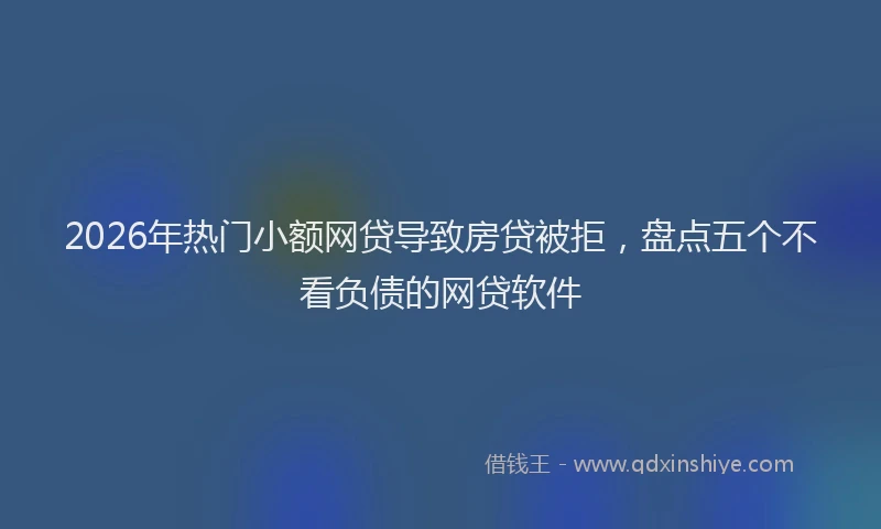 2026年热门小额网贷导致房贷被拒,盘点五个不看负债的网贷软件