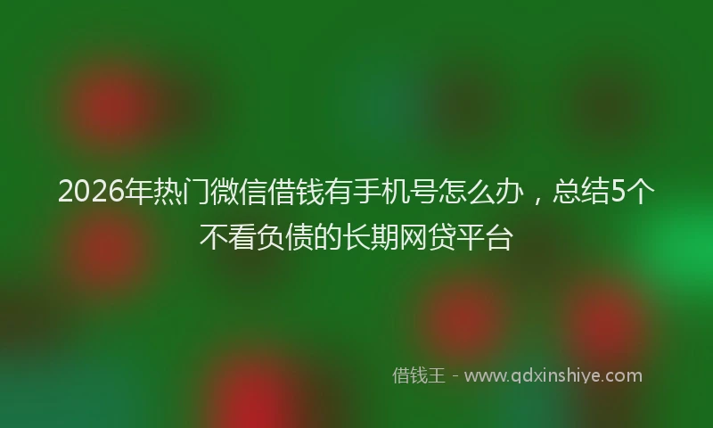 2026年热门微信借钱有手机号怎么办，总结5个不看负债的长期网贷平台