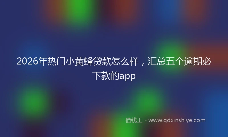 2026年热门小黄蜂贷款怎么样，汇总五个逾期必下款的app