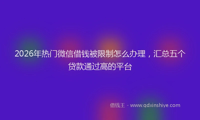2026年热门微信借钱被限制怎么办理，汇总五个贷款通过高的平台