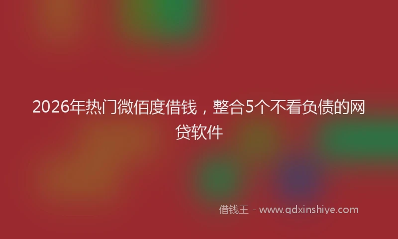 2026年热门微佰度借钱，整合5个不看负债的网贷软件