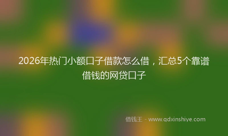 2026年热门小额口子借款怎么借，汇总5个靠谱借钱的网贷口子