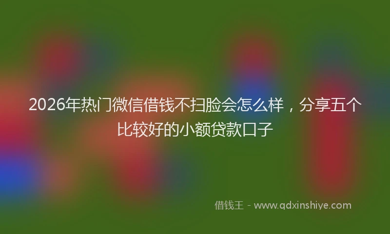 2026年热门微信借钱不扫脸会怎么样，分享五个比较好的小额贷款口子