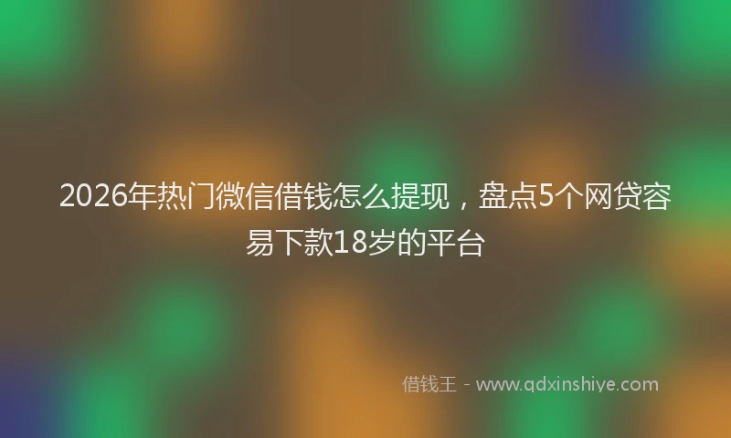 2026年热门微信借钱怎么提现，盘点5个网贷容易下款18岁的平台
