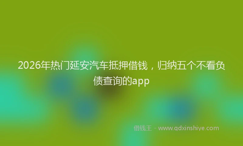 2026年热门延安汽车抵押借钱，归纳五个不看负债查询的app