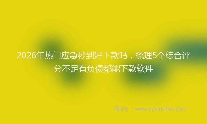 2026年热门应急秒到好下款吗，梳理5个综合评分不足有负债都能下款软件