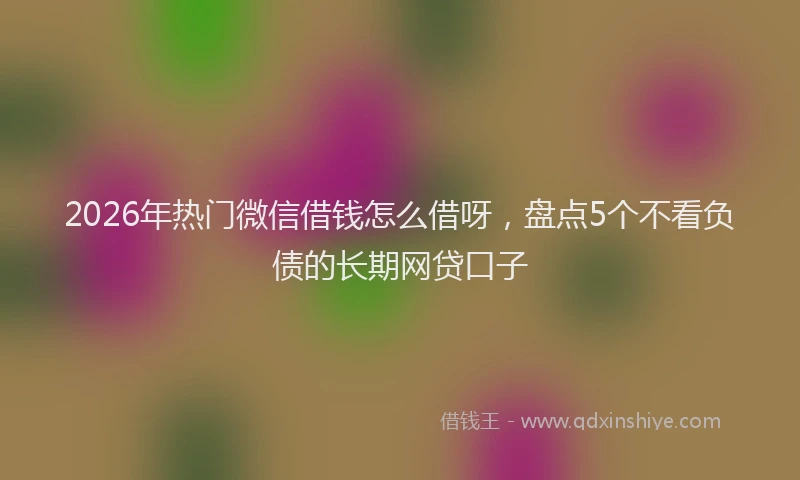 2026年热门微信借钱怎么借呀，盘点5个不看负债的长期网贷口子