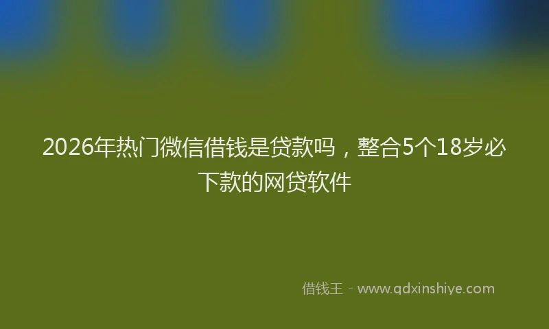 2026年热门微信借钱是贷款吗，整合5个18岁必下款的网贷软件
