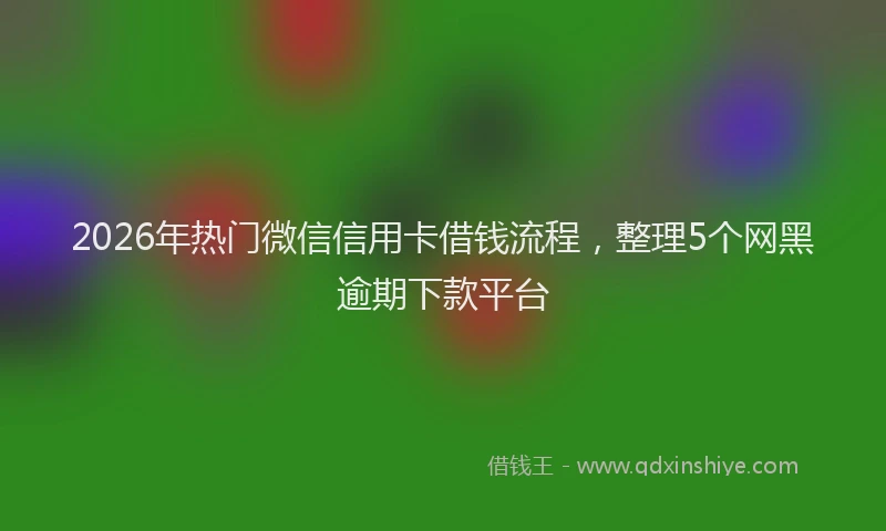 2026年热门微信信用卡借钱流程，整理5个网黑逾期下款平台