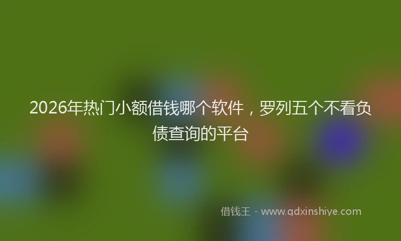 2026年热门小额借钱哪个软件,罗列五个不看负债查询的平台