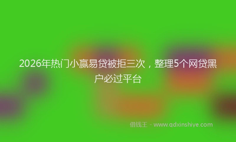 2026年热门小赢易贷被拒三次，整理5个网贷黑户必过平台
