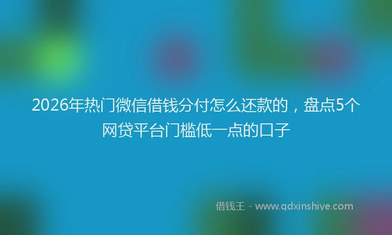 2026年热门微信借钱分付怎么还款的，盘点5个网贷平台门槛低一点的口子