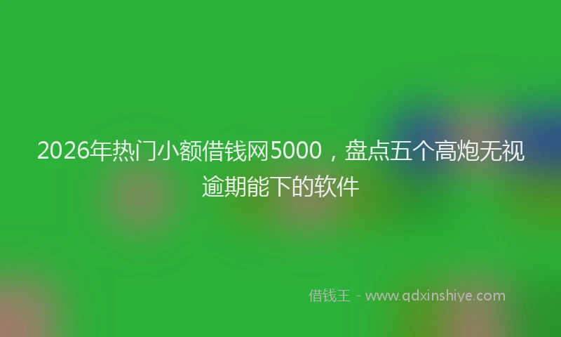2026年热门小额借钱网5000，盘点五个高炮无视逾期能下的软件