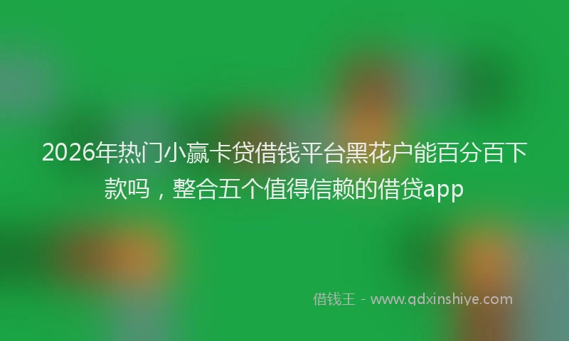 2026年热门小赢卡贷借钱平台黑花户能百分百下款吗，整合五个值得信赖的借贷app