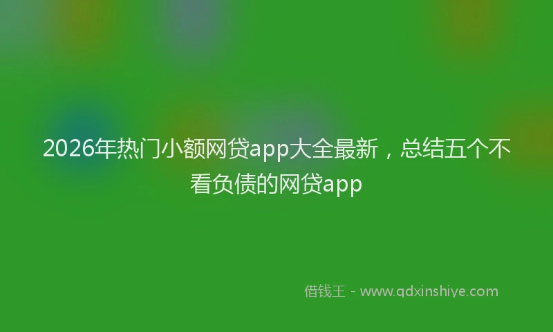 2026年热门小额网贷app大全最新，总结五个不看负债的网贷app