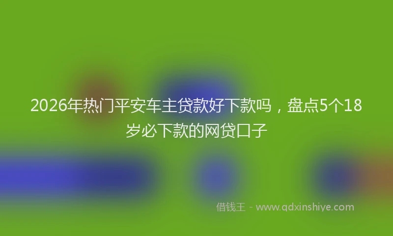 2026年热门平安车主贷款好下款吗，盘点5个18岁必下款的网贷口子