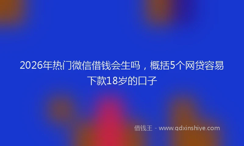2026年热门微信借钱会生吗，概括5个网贷容易下款18岁的口子