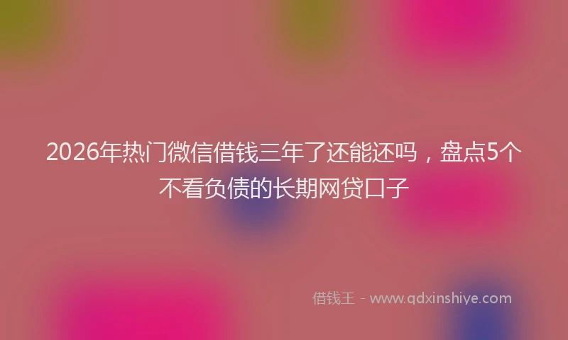 2026年热门微信借钱三年了还能还吗，盘点5个不看负债的长期网贷口子