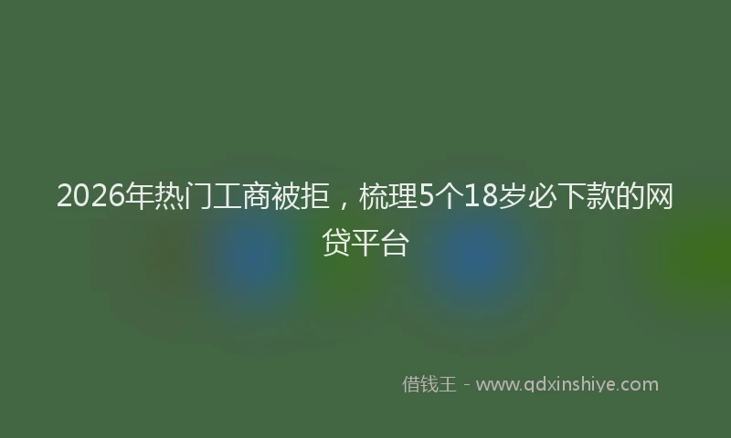 2026年热门工商被拒,梳理5个18岁必下款的网贷平台