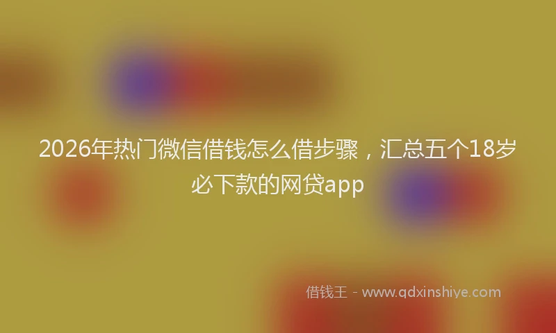 2026年热门微信借钱怎么借步骤，汇总五个18岁必下款的网贷app