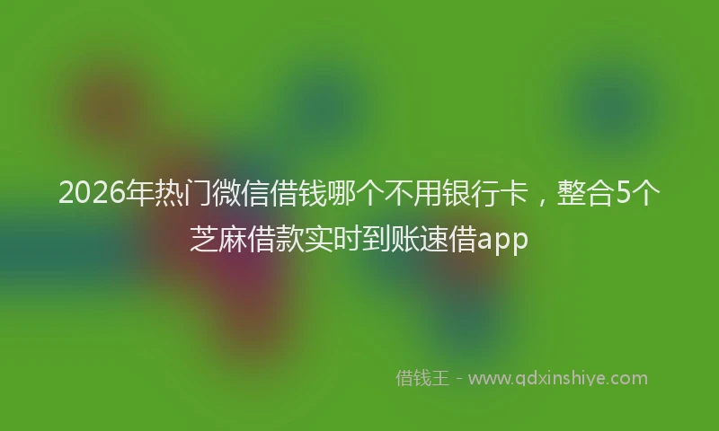 2026年热门微信借钱哪个不用银行卡，整合5个芝麻借款实时到账速借app