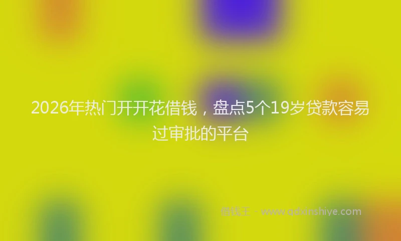2026年热门开开花借钱，盘点5个19岁贷款容易过审批的平台
