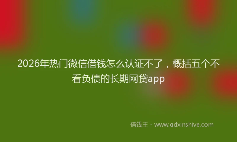 2026年热门微信借钱怎么认证不了，概括五个不看负债的长期网贷app