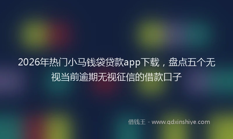 2026年热门小马钱袋贷款app下载,盘点五个无视当前逾期无视征信的借款口子