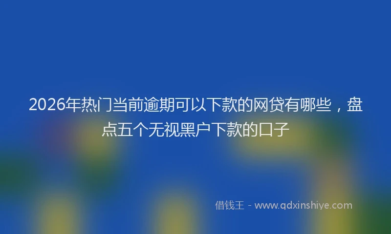 2026年热门当前逾期可以下款的网贷有哪些，盘点五个无视黑户下款的口子