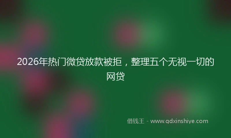 2026年热门微贷放款被拒，整理五个无视一切的网贷