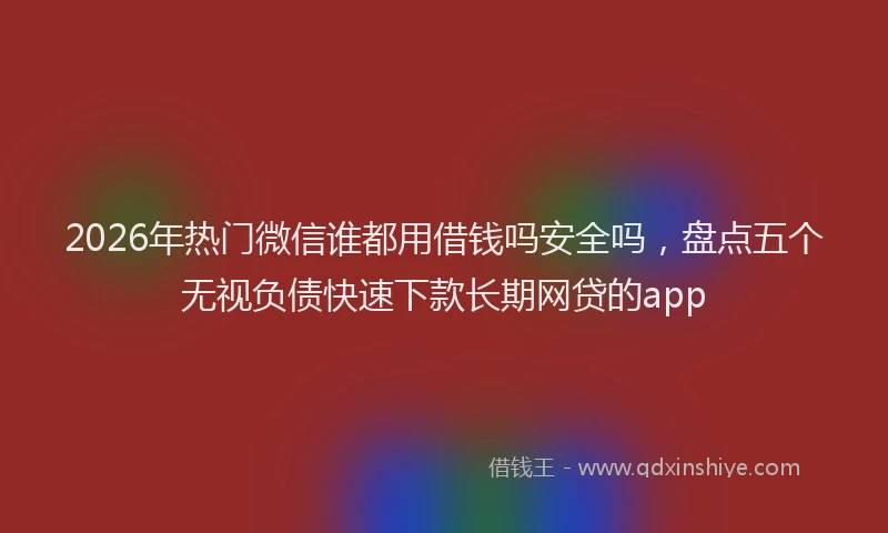 2026年热门微信谁都用借钱吗安全吗，盘点五个无视负债快速下款长期网贷的app