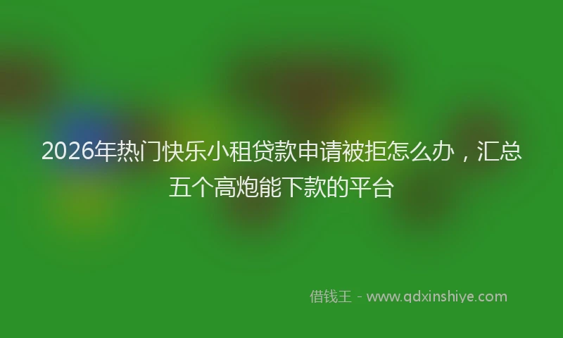 2026年热门快乐小租贷款申请被拒怎么办，汇总五个高炮能下款的平台