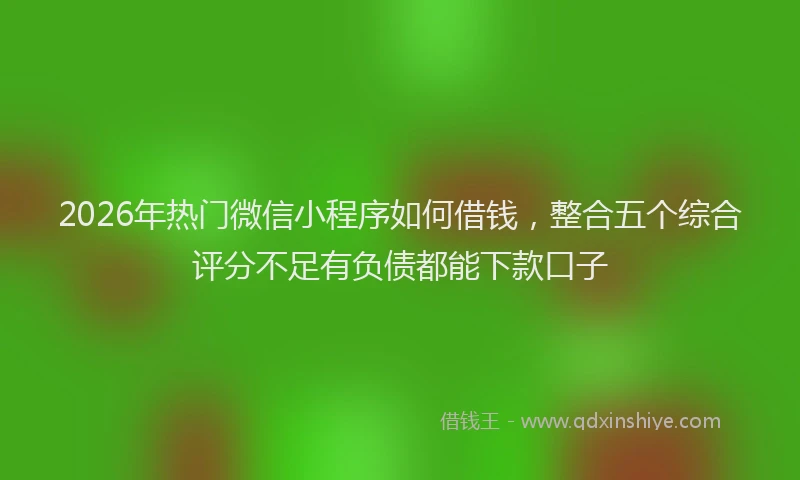 2026年热门微信小程序如何借钱，整合五个综合评分不足有负债都能下款口子