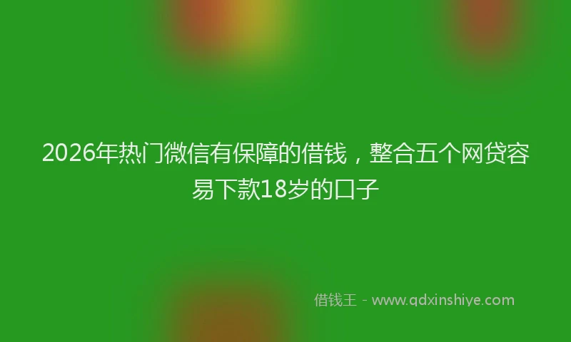 2026年热门微信有保障的借钱，整合五个网贷容易下款18岁的口子