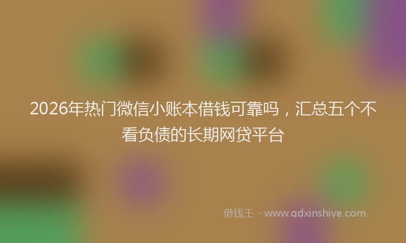 2026年热门微信小账本借钱可靠吗，汇总五个不看负债的长期网贷平台