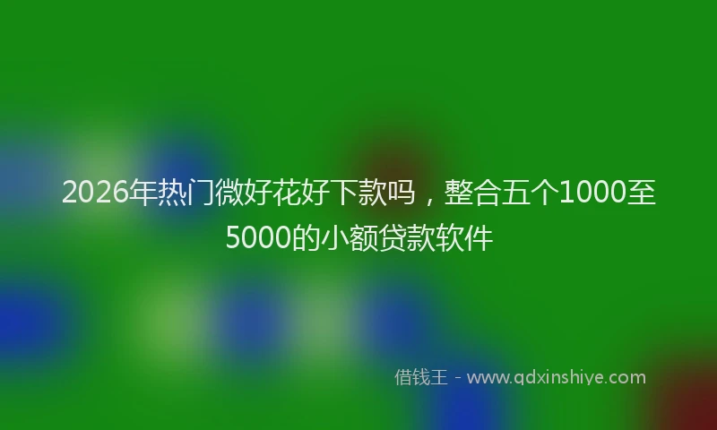 2026年热门微好花好下款吗，整合五个1000至5000的小额贷款软件