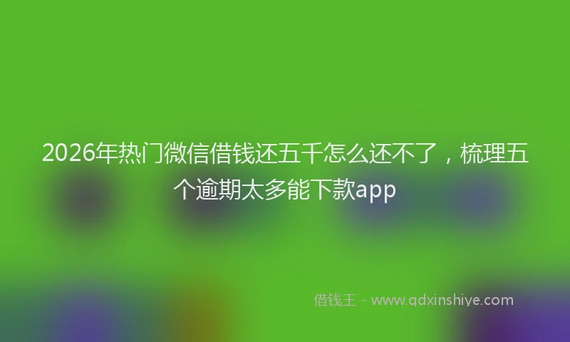 2026年热门微信借钱还五千怎么还不了,梳理五个逾期太多能下款app