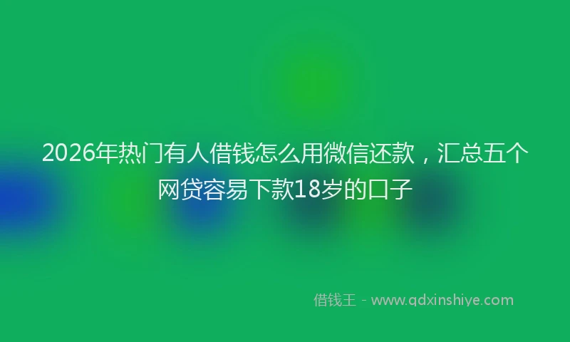 2026年热门有人借钱怎么用微信还款，汇总五个网贷容易下款18岁的口子