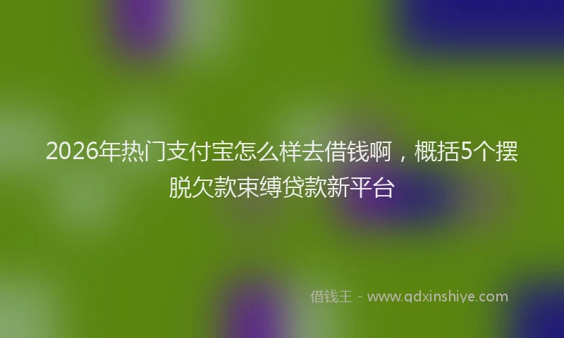 2026年热门支付宝怎么样去借钱啊，概括5个摆脱欠款束缚贷款新平台
