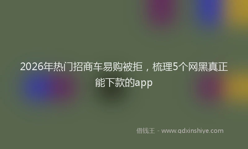 2026年热门招商车易购被拒，梳理5个网黑真正能下款的app