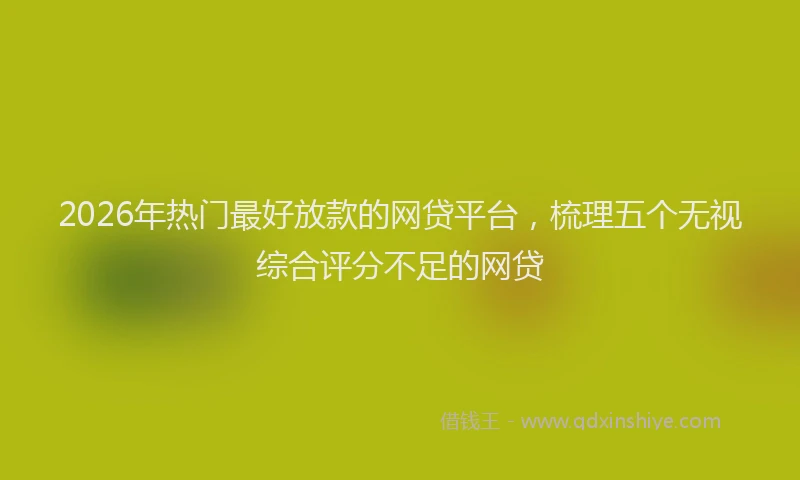 2026年热门最好放款的网贷平台，梳理五个无视综合评分不足的网贷